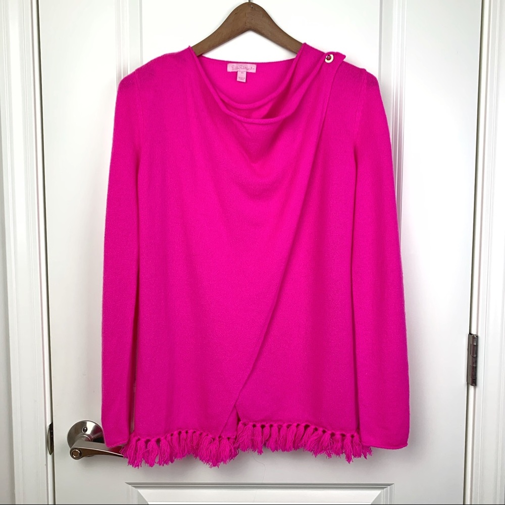 Lilly Pulitzer Alina Cashmere Wrap Magenta XS